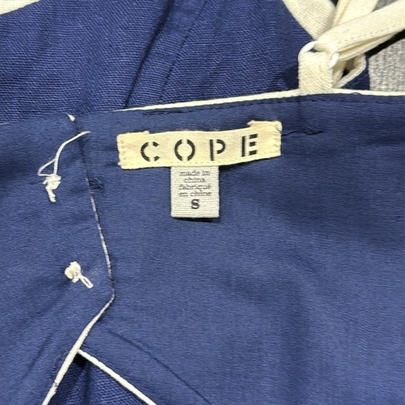 Cope Nautical Blue and White Open Back Mini Dress - S - Picture 5 of 6